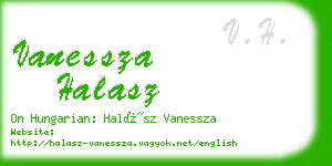 vanessza halasz business card